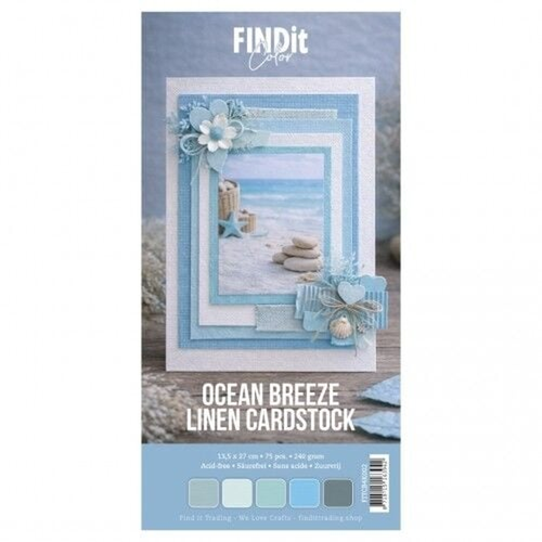Linen Cardstock Ocean Breeze