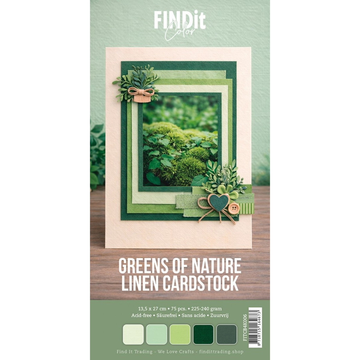 Linen Cardstock Greens of Nature