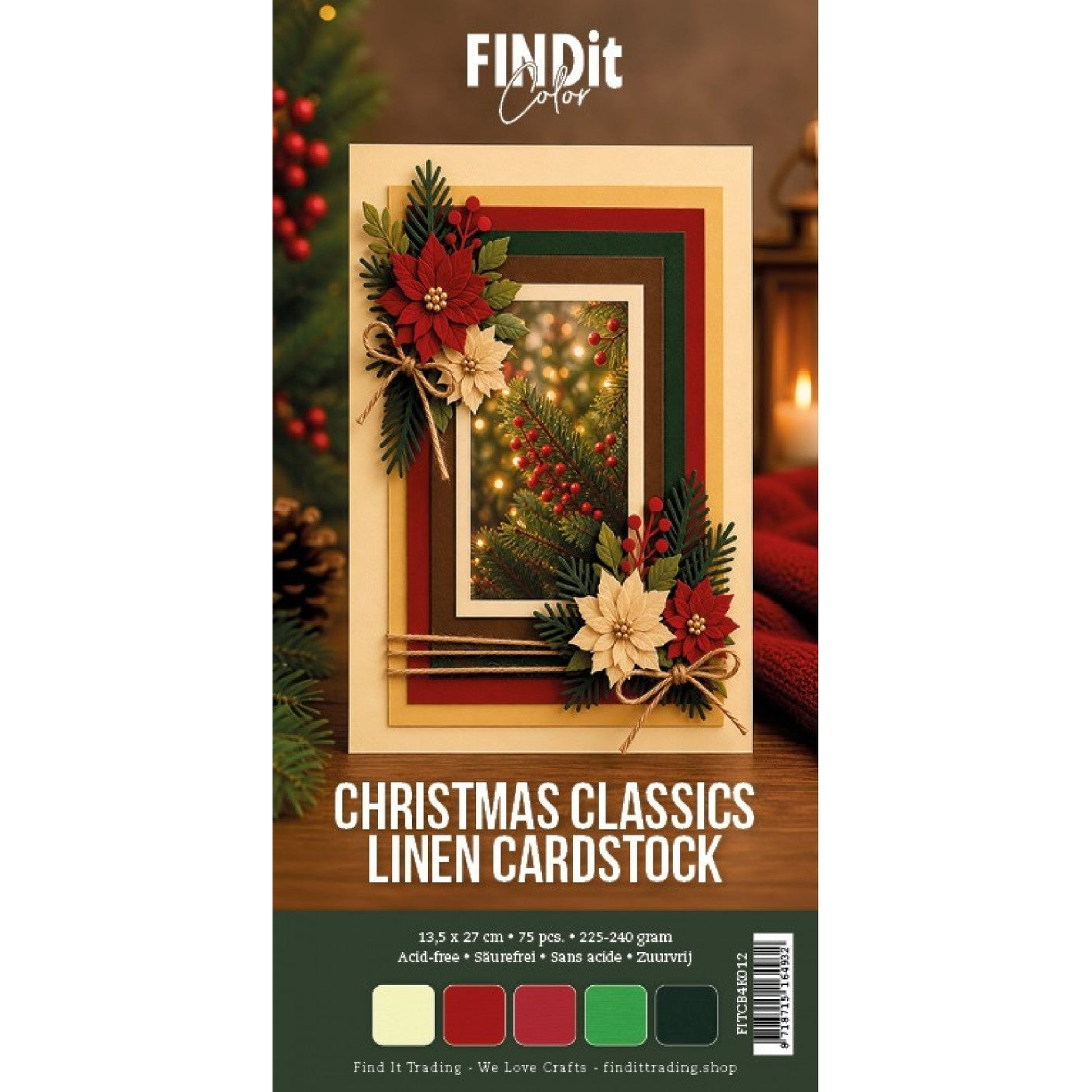 Linen Cardstock Christmas Classics