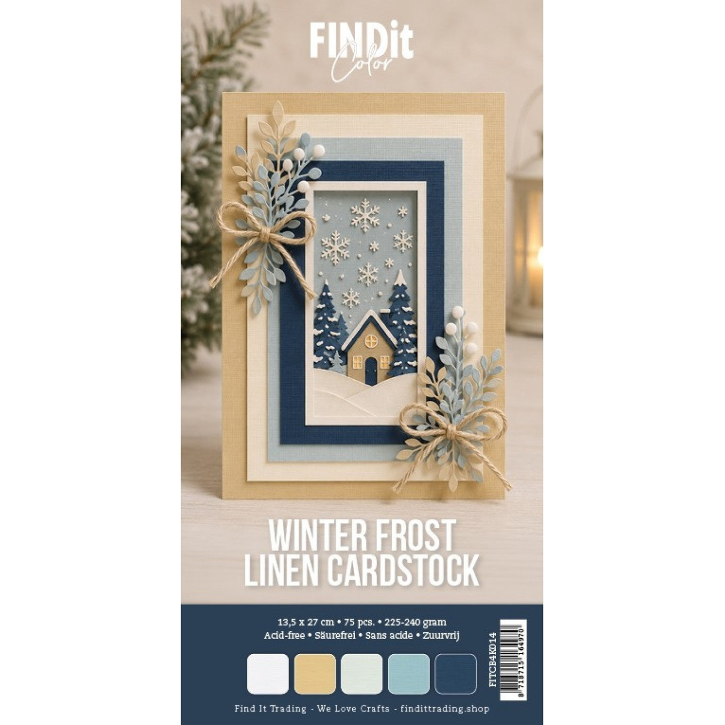 Linen Cardstock Winter Frost