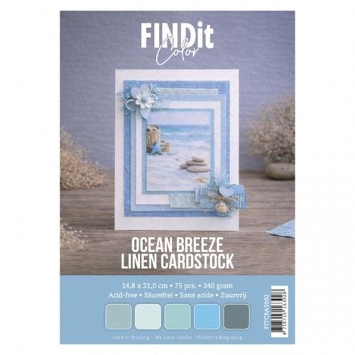 Linen Cardstock Ocean Breeze