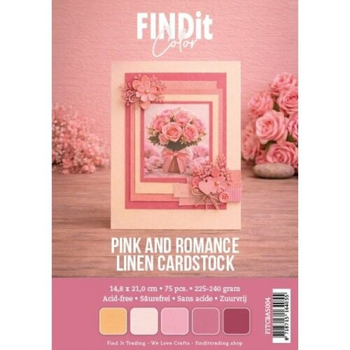 Linen Cardstock Pink and Romance