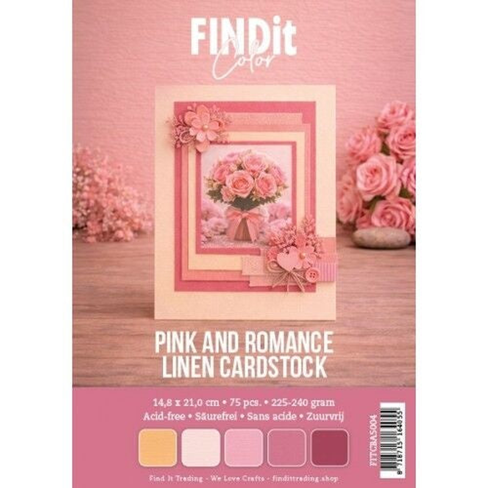 Linen Cardstock Pink and Romance
