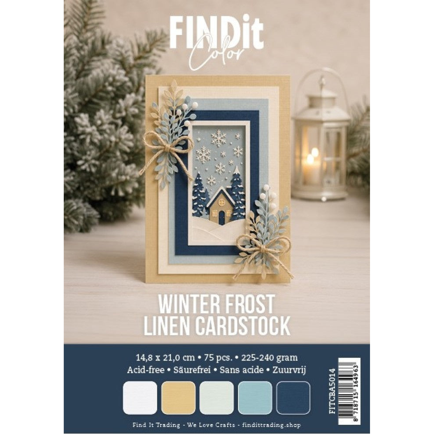 Linen Cardstock Winter Frost