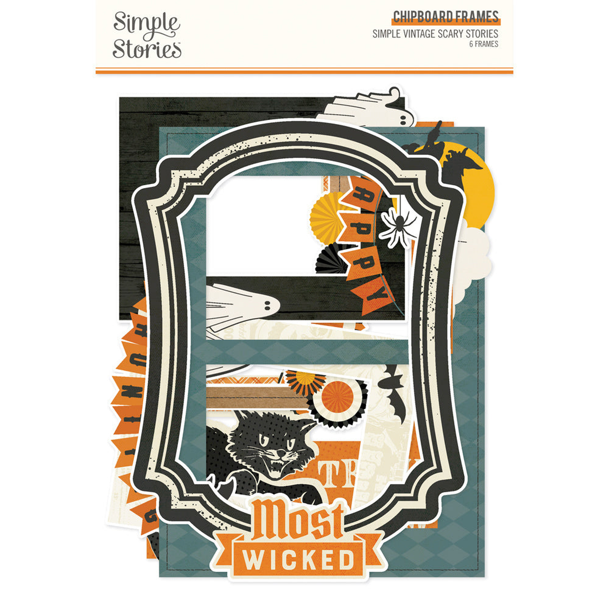 Simple Vintage Scary Stories Chipboard Frames