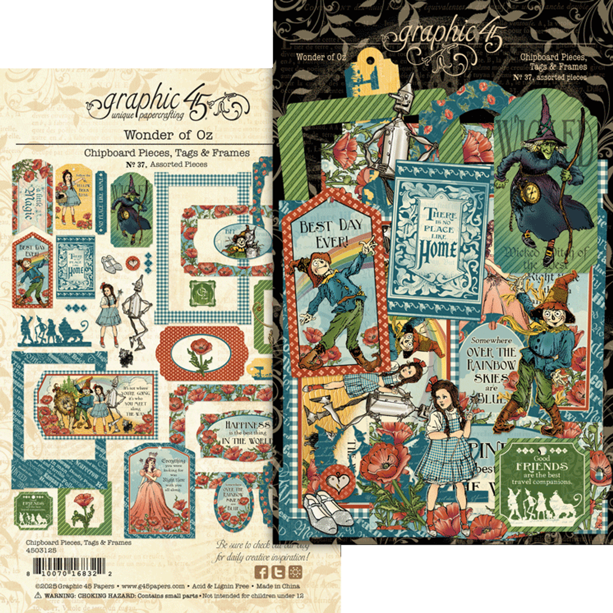 Wonder of Oz Pieces, Tags & Frames