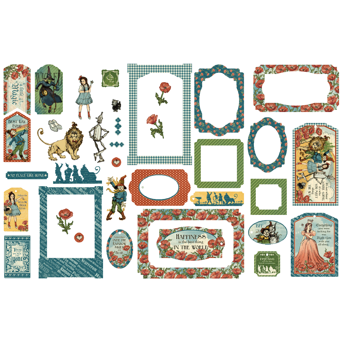 Wonder of Oz Pieces, Tags & Frames