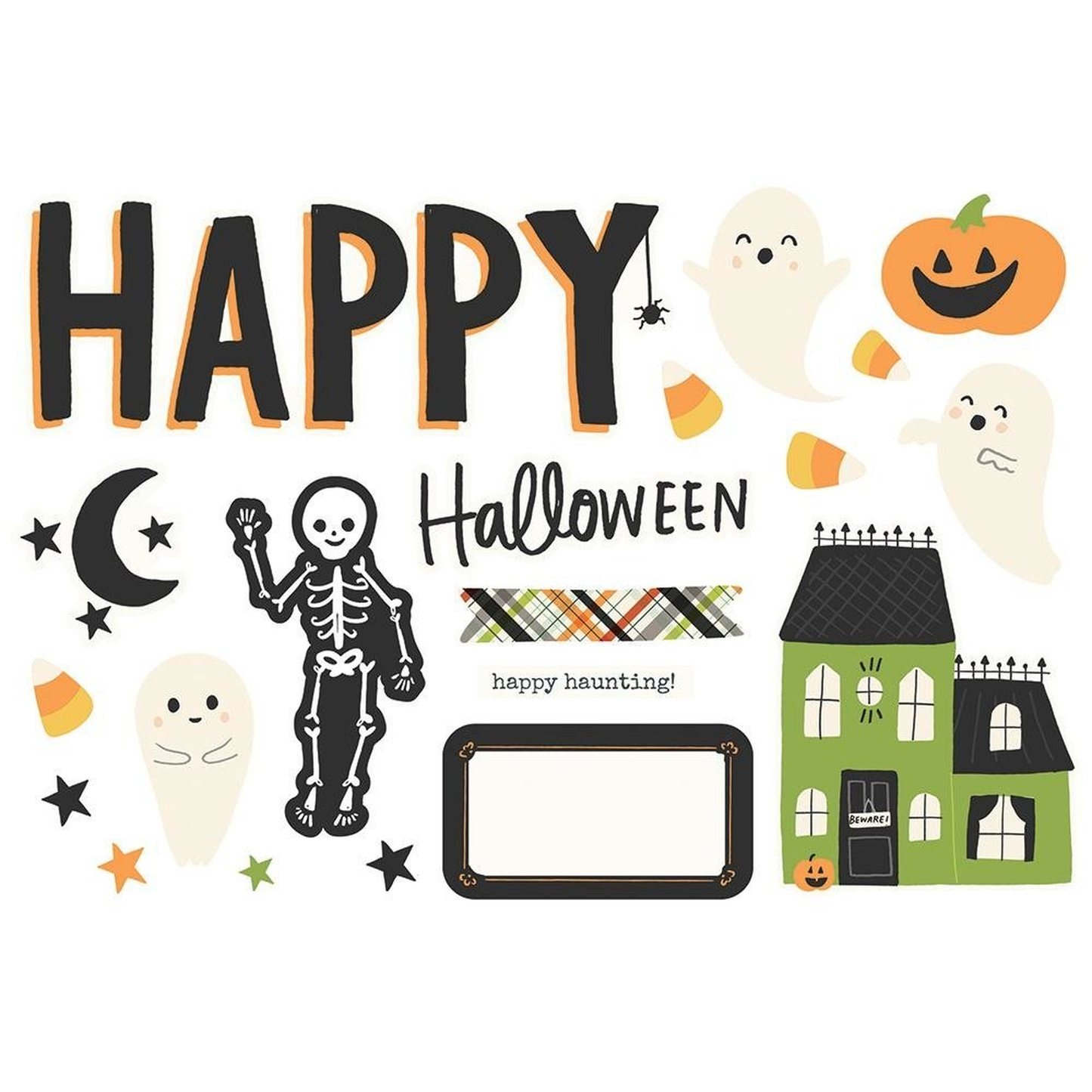 Simple Pages Page Pieces Happy Halloween