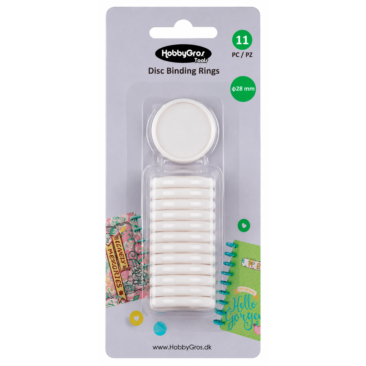 Disc Binding Rings White