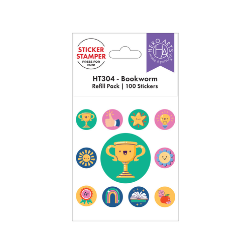 Sticker Stamper Refill Pack Bookworm