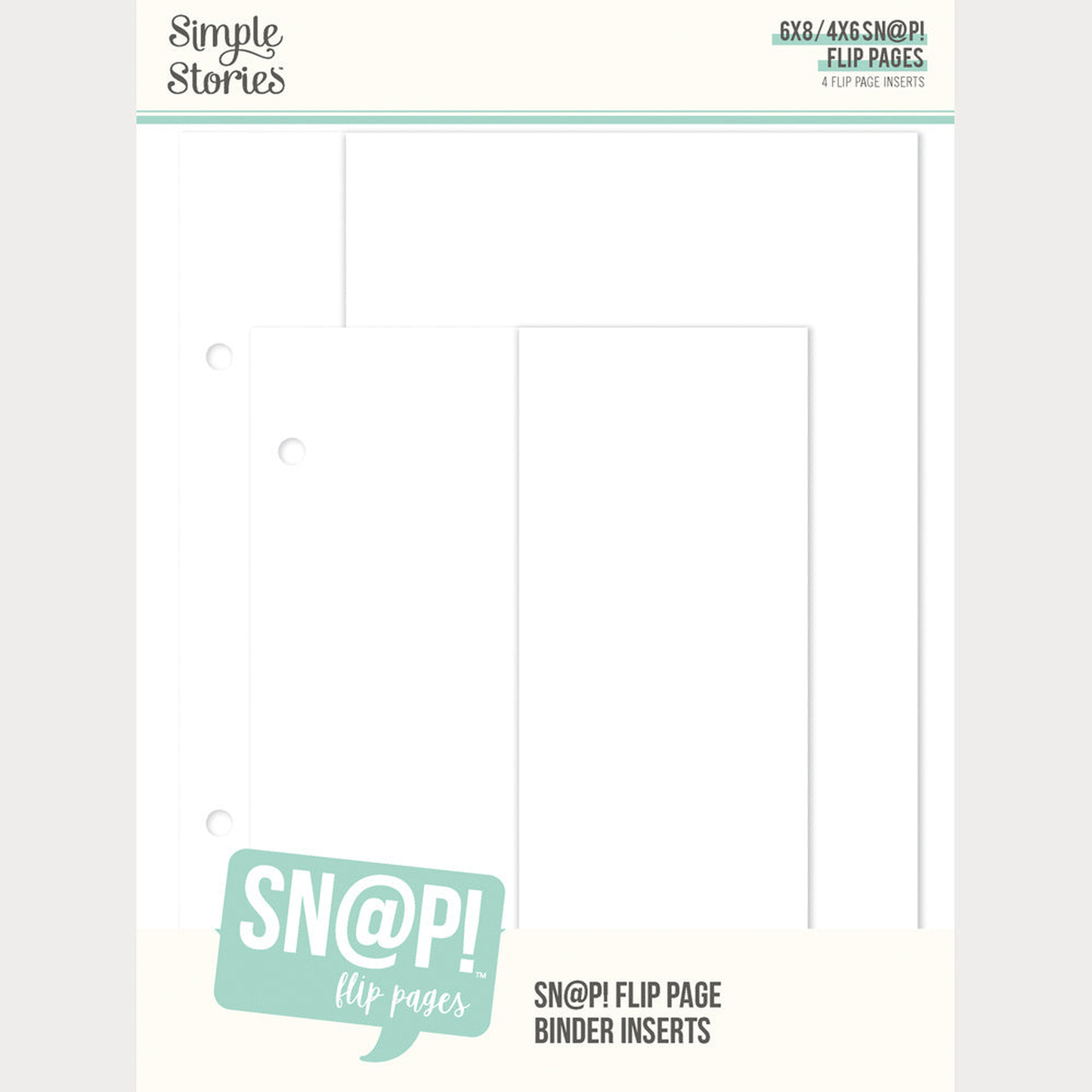 SN@P! Flip Page 4x6/6x8 Inch Binder Inserts