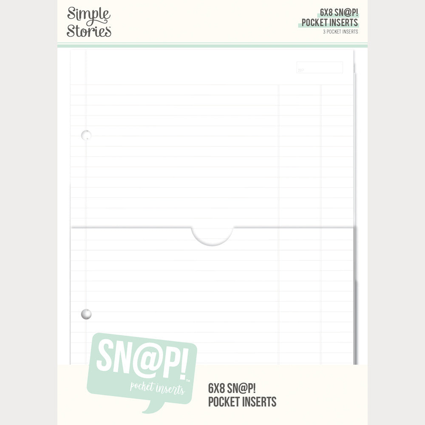 SN@P! Pocket 6x8 Inch Binder Inserts