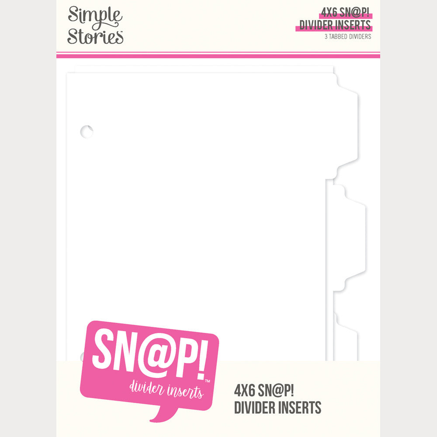 SN@P! Divider 4x6 Inch Binder Inserts