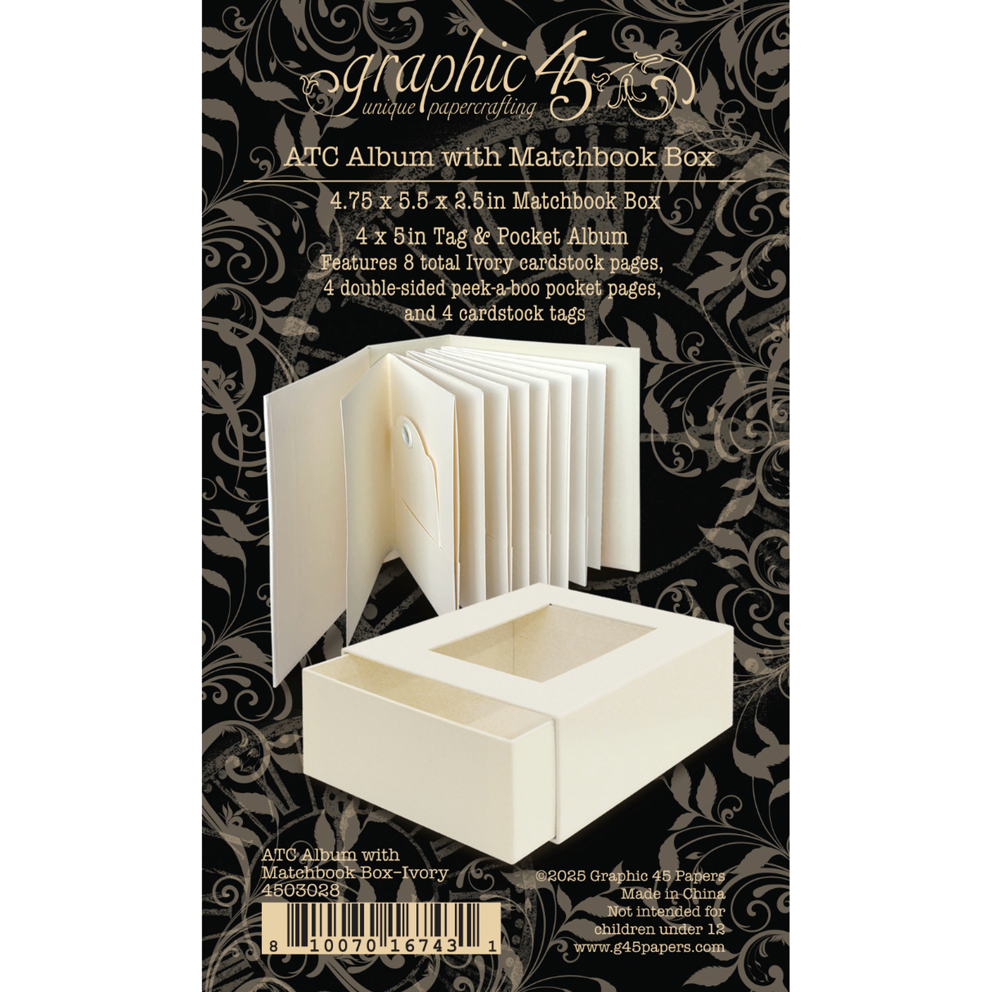 ATC Album with Matchbook Box Ivory