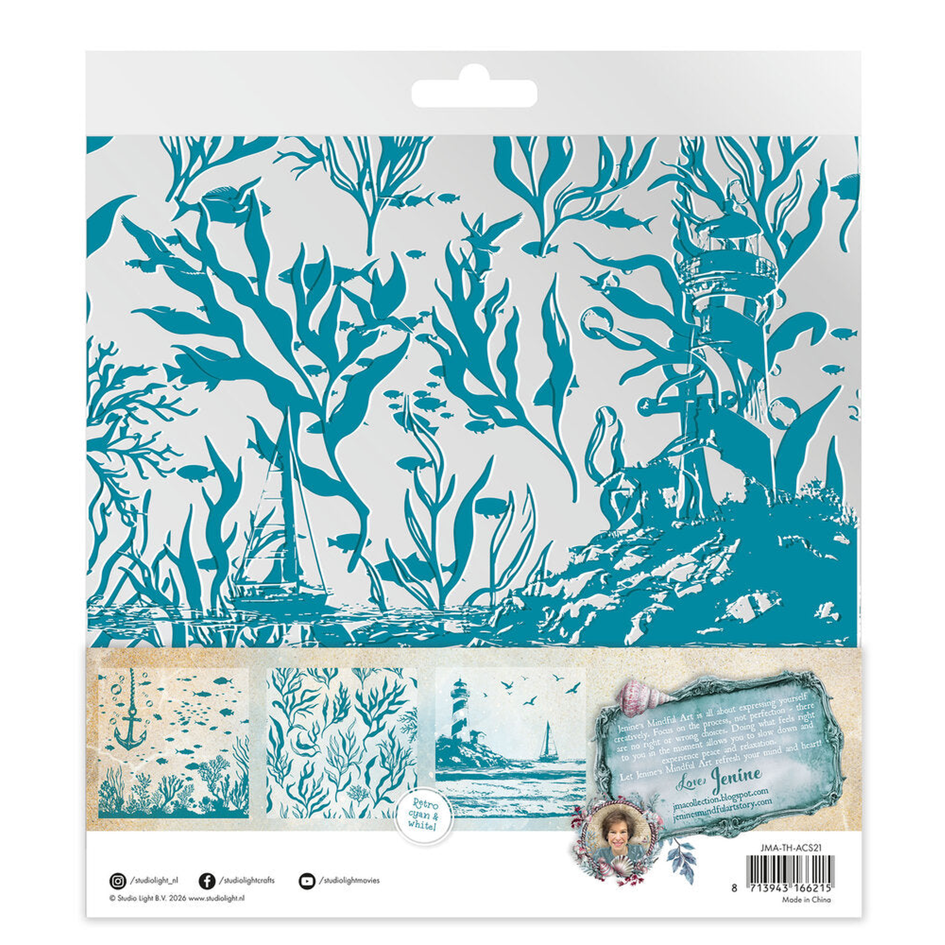 Tide of Hope - Retro Cyan & White