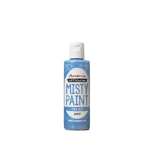 Art Stories Misty Paint Cyan Blue