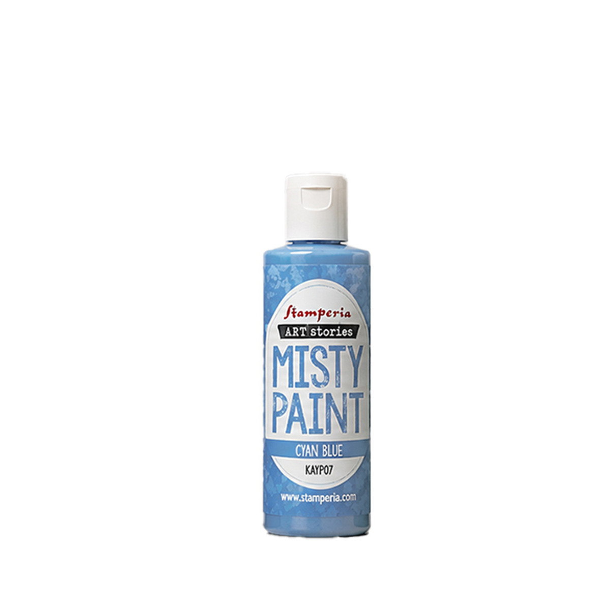 Art Stories Misty Paint Cyan Blue