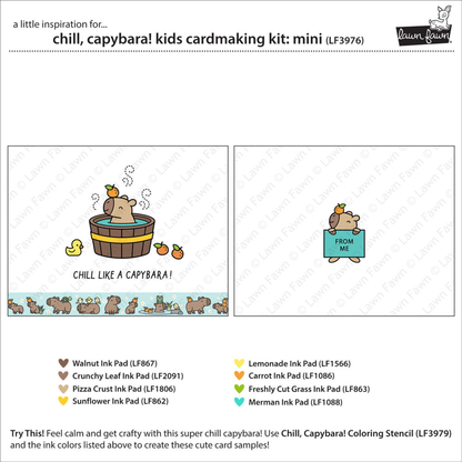 Chill, Capybara! Kids Cardmaking Kit Mini