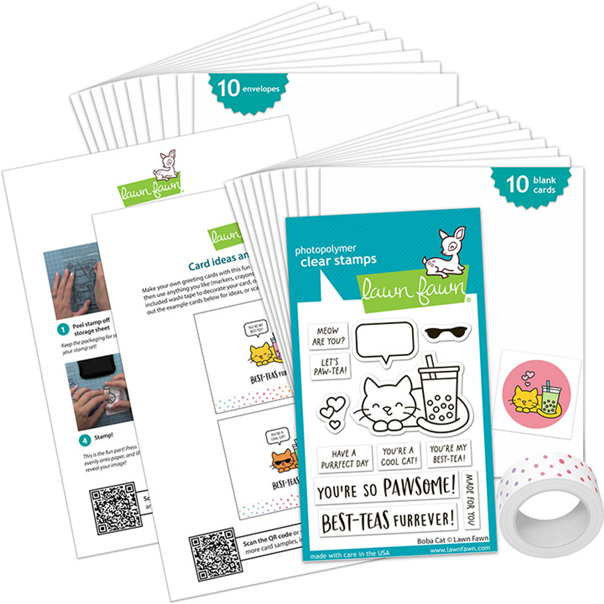 Boba Cat Kids Cardmaking Kit Mini
