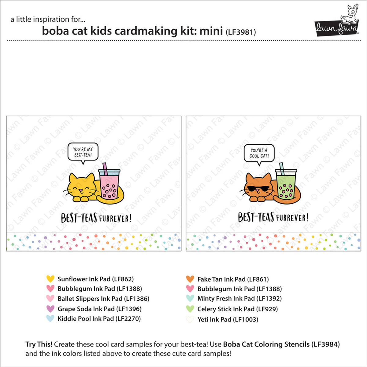 Boba Cat Kids Cardmaking Kit Mini
