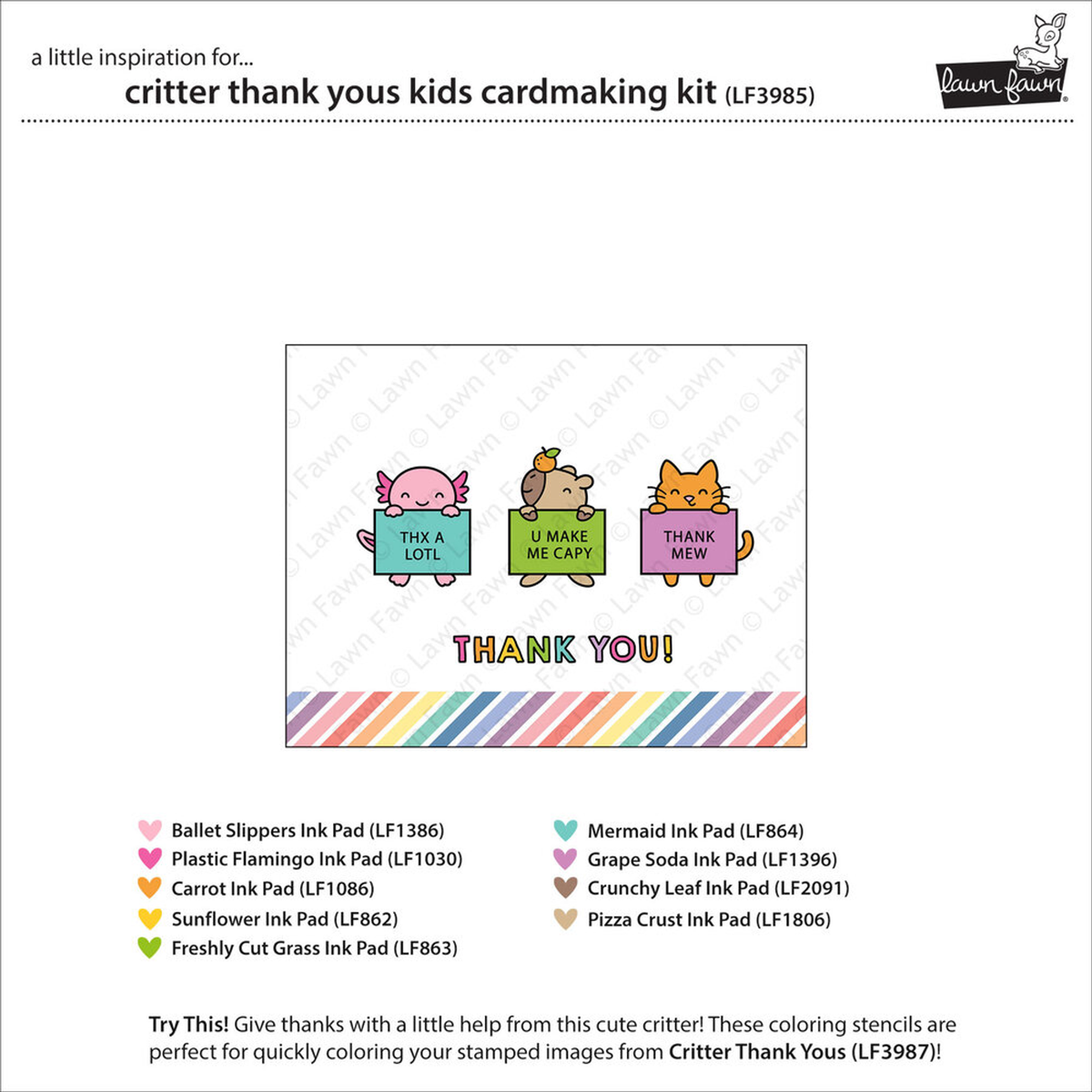 Critter Thank Yous Kids Cardmaking Kit