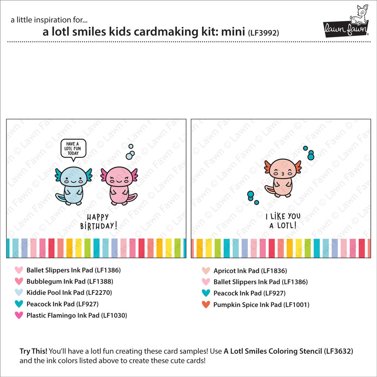 A Lotl Smiles Kids Cardmaking Kit Mini