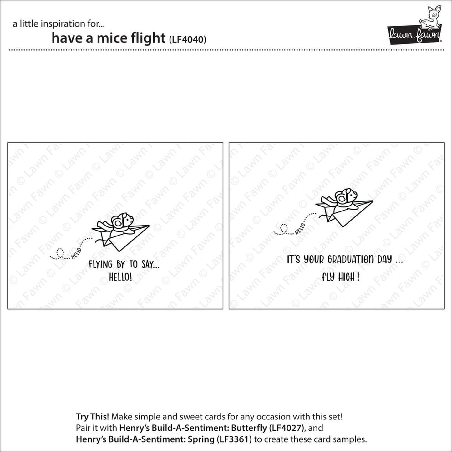 Have A Mice Flight Clear Stamps