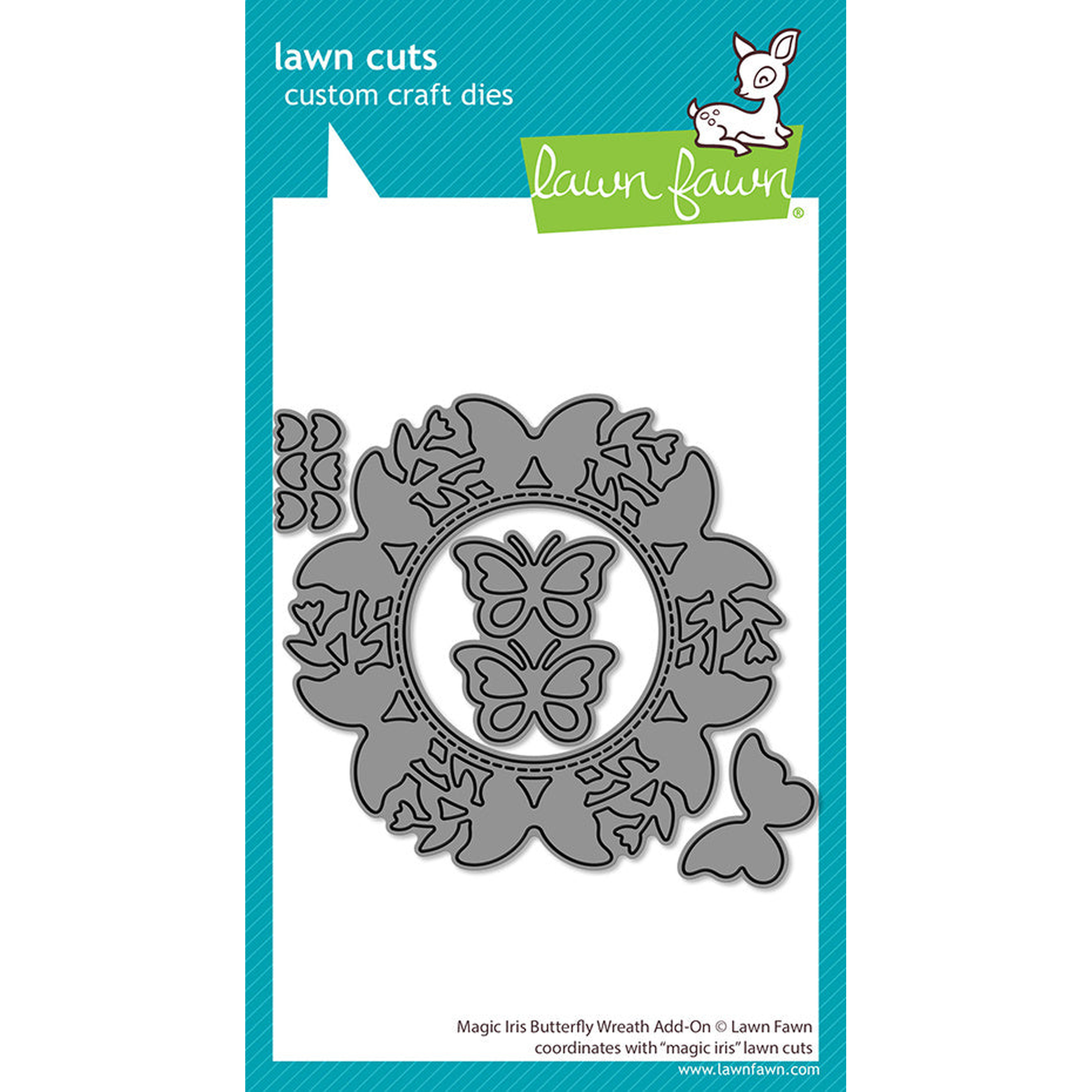 Magic Iris Butterfly Wreath Add-On Stand-Alone Lawn
