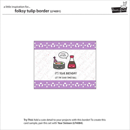 Folksy Tulip Border