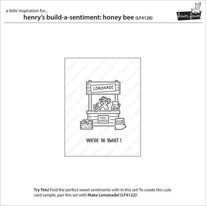 Lawn Fawn Henry's Build-A-Sentiment Honey Bee