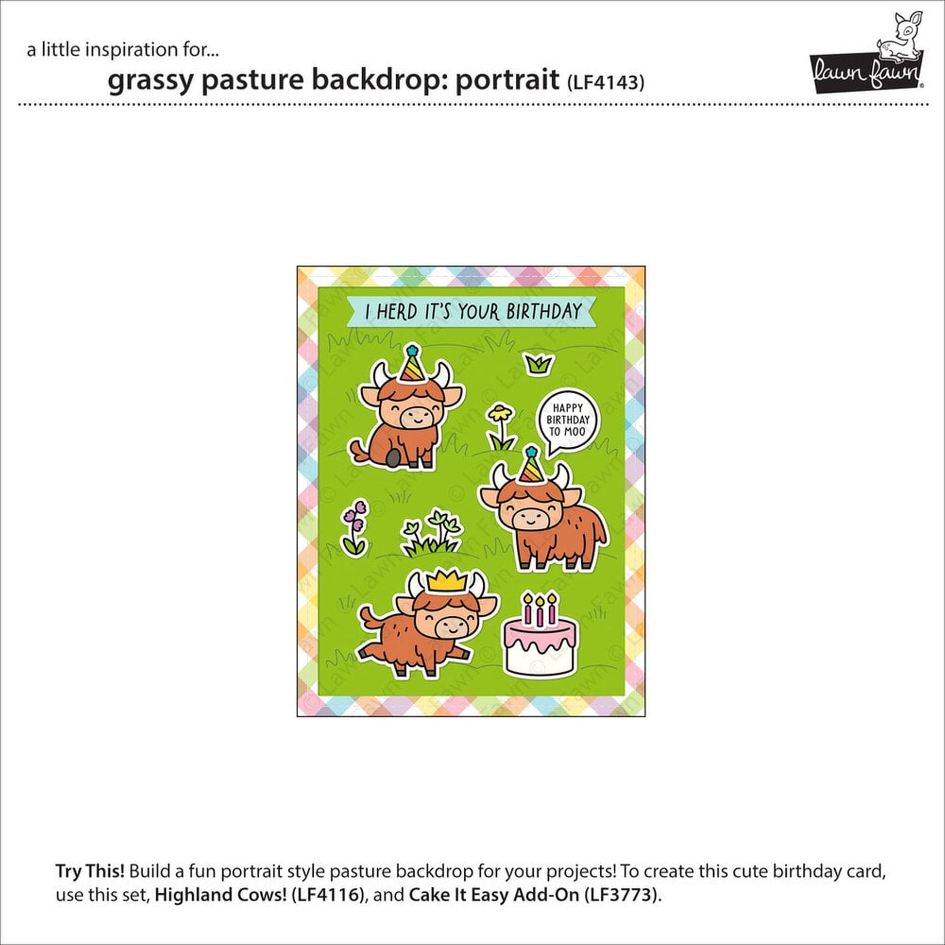 Grassy Pasture Backdrop Portrait