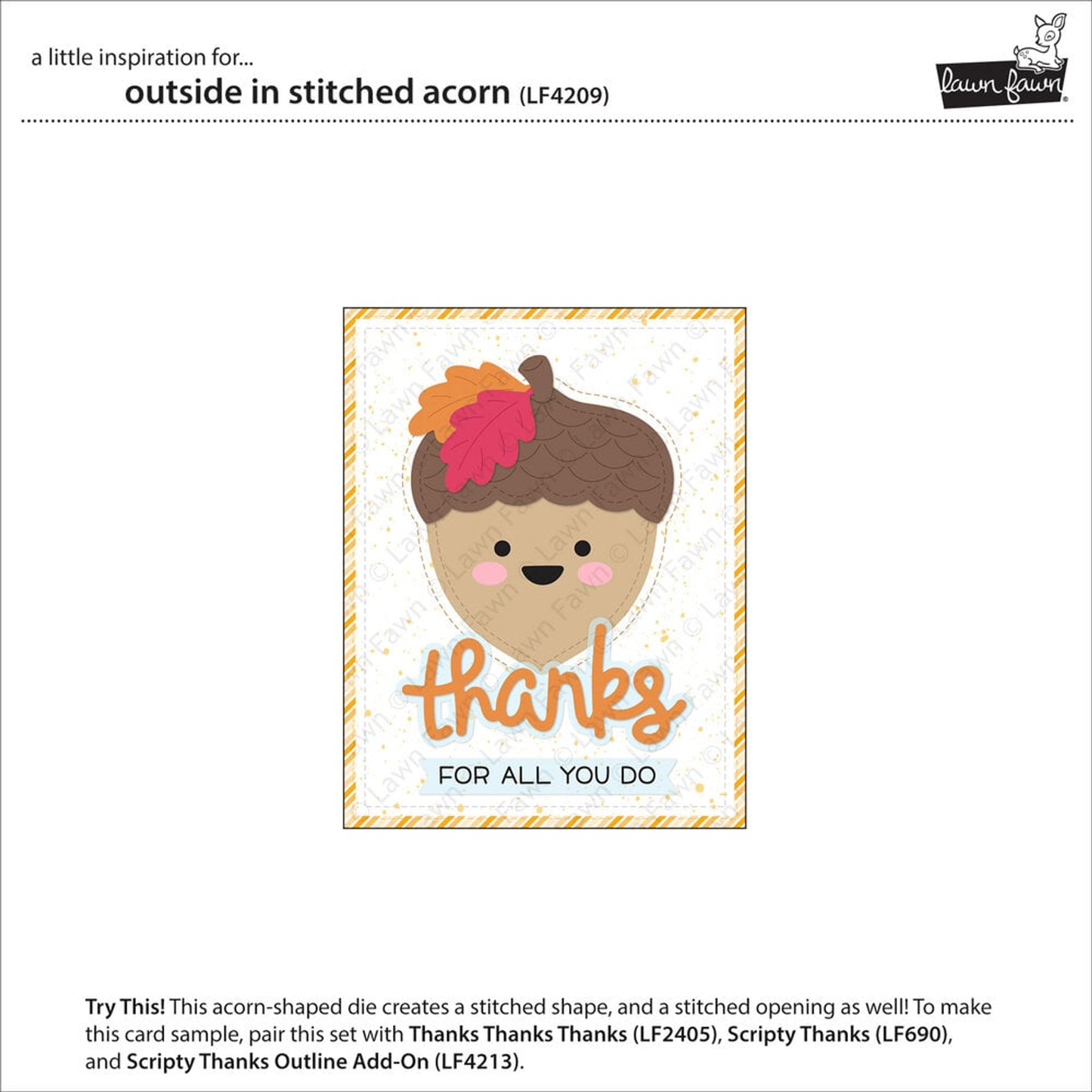 Outside In Stitched Acorn