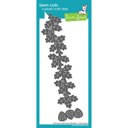 Pinecone And Leaves Border