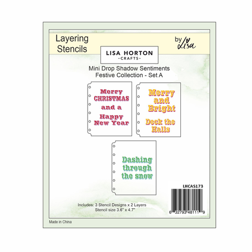 Mini Drop Shadow Sentiments Festive Collection Set A