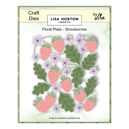 Floral Plate Strawberries