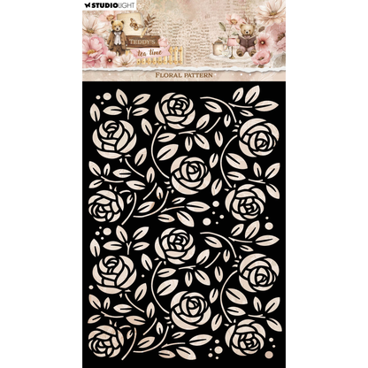 Teddy's Tea Time - Floral Pattern