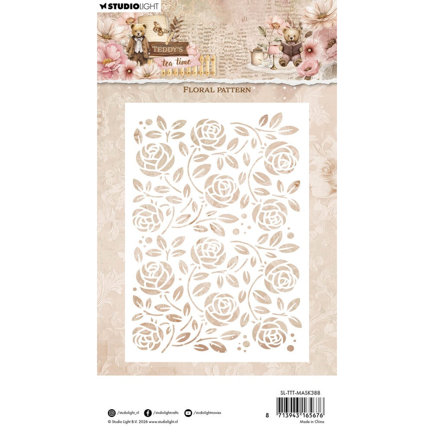 Teddy's Tea Time - Floral Pattern