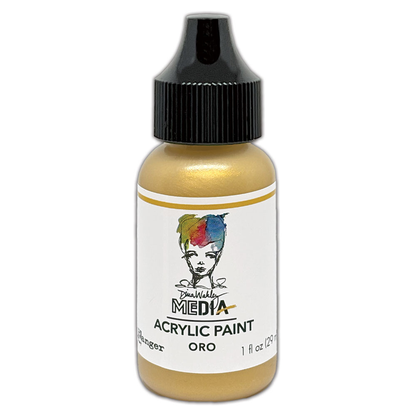 Dina Wakley MEdia Heavy Body Acrylic Paints Oro