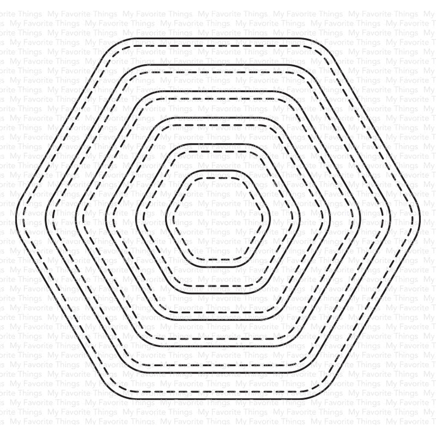 Stitched Rounded Hexagon STAX