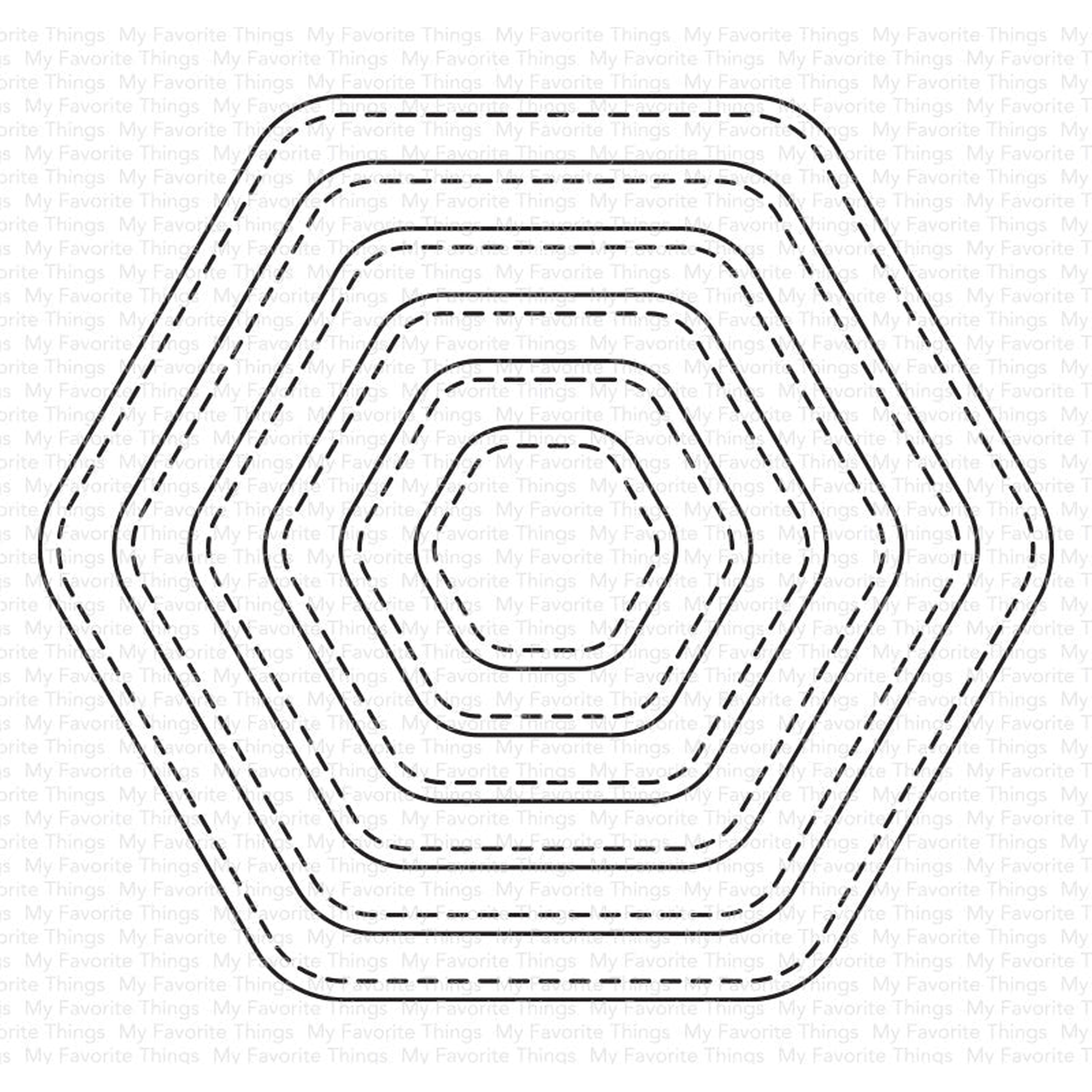 Stitched Rounded Hexagon STAX