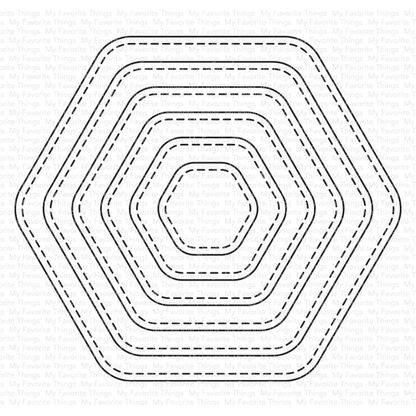Stitched Rounded Hexagon STAX