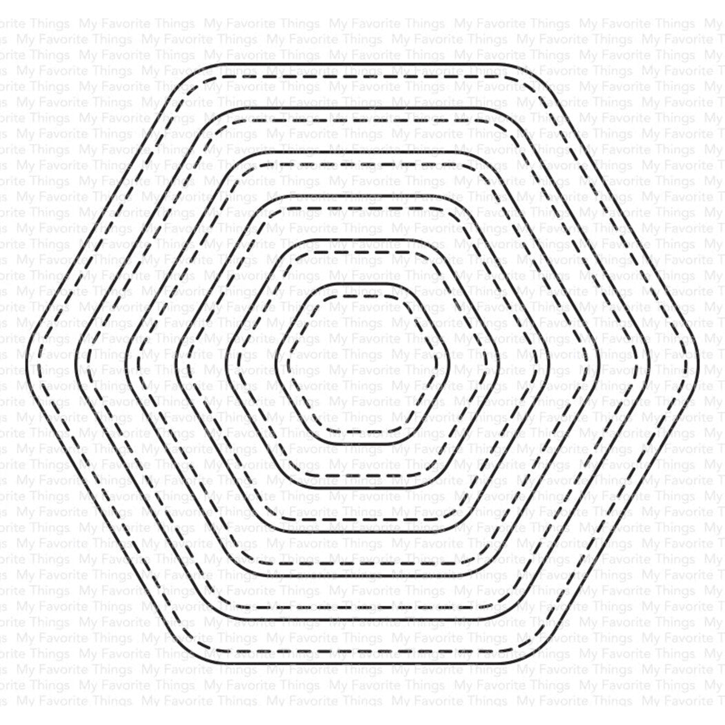 Stitched Rounded Hexagon STAX