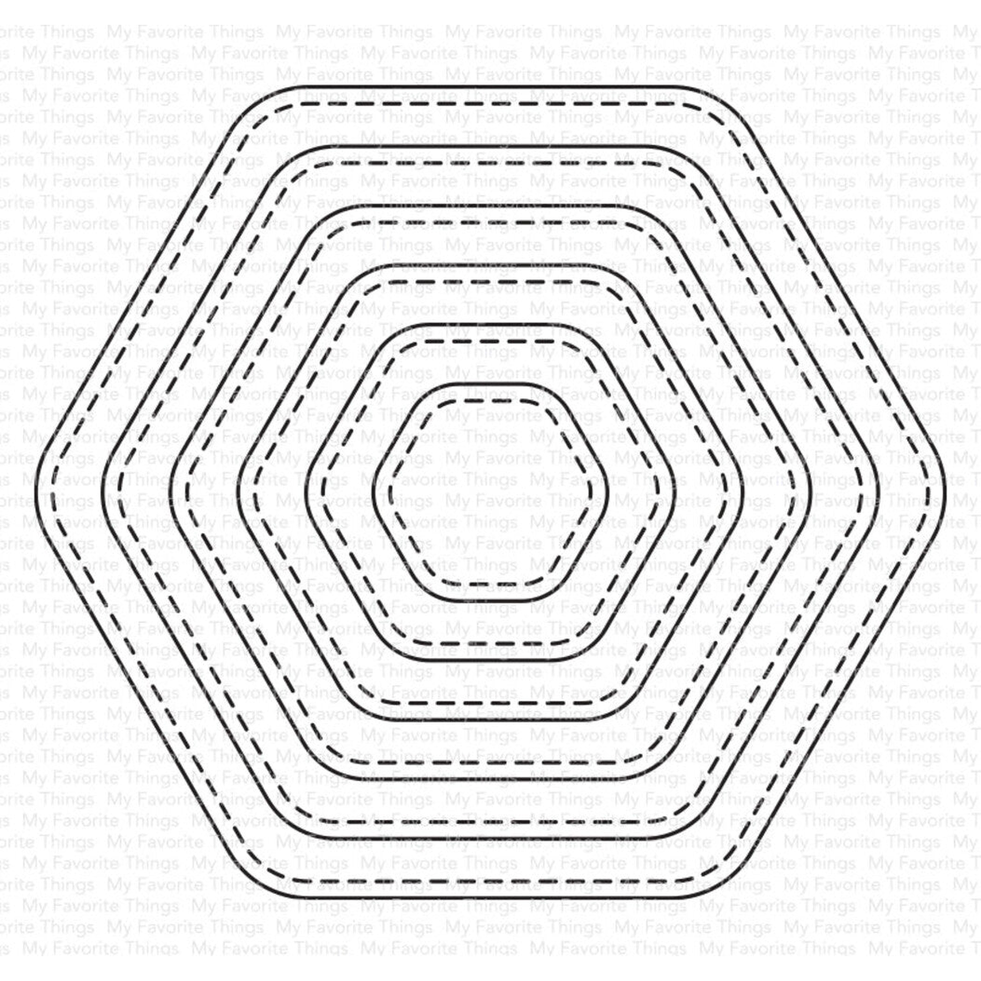 Stitched Rounded Hexagon STAX