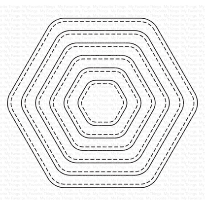 Stitched Rounded Hexagon STAX