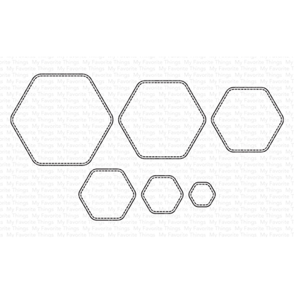Stitched Rounded Hexagon STAX