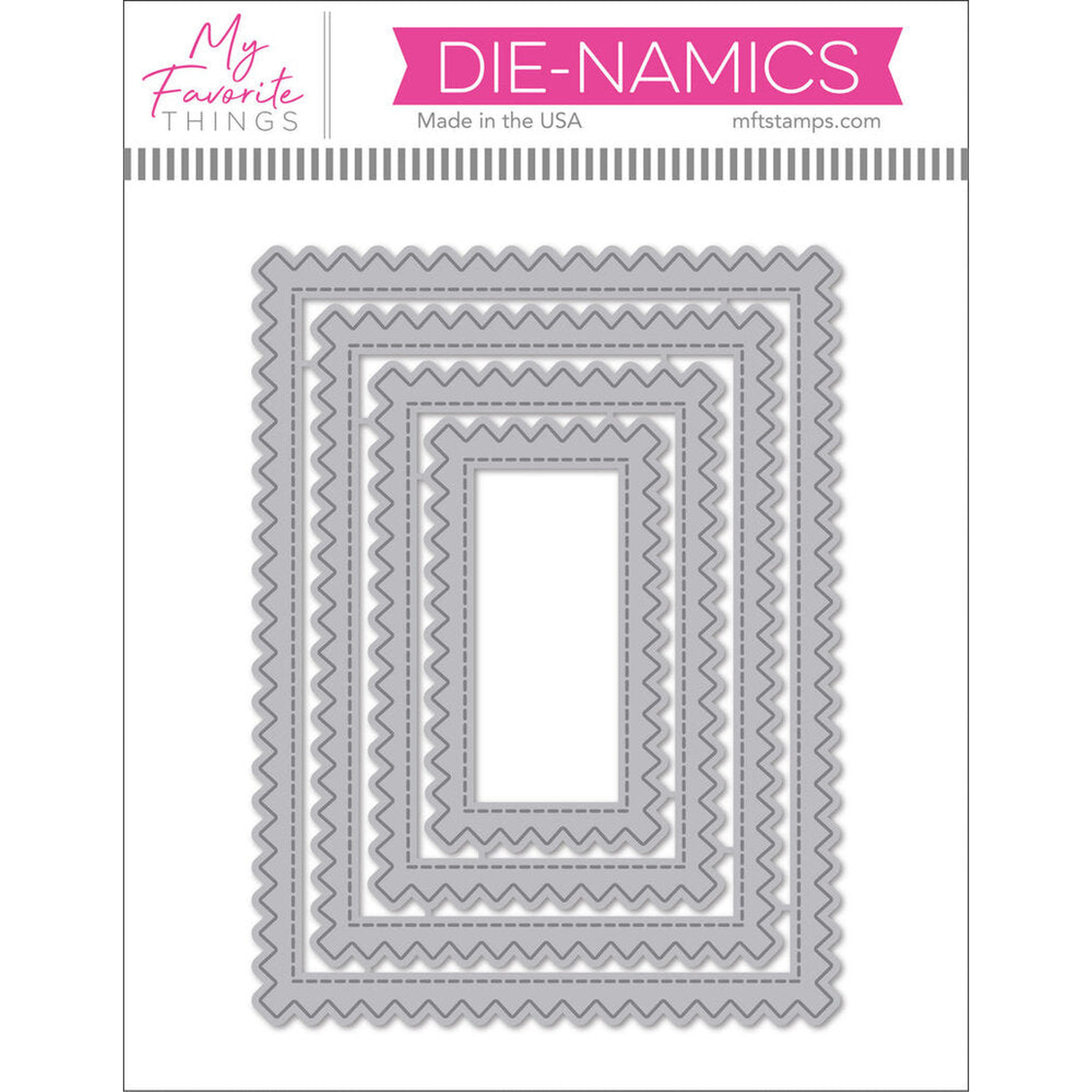 Stitched Pinking Edge Rectangle STAX