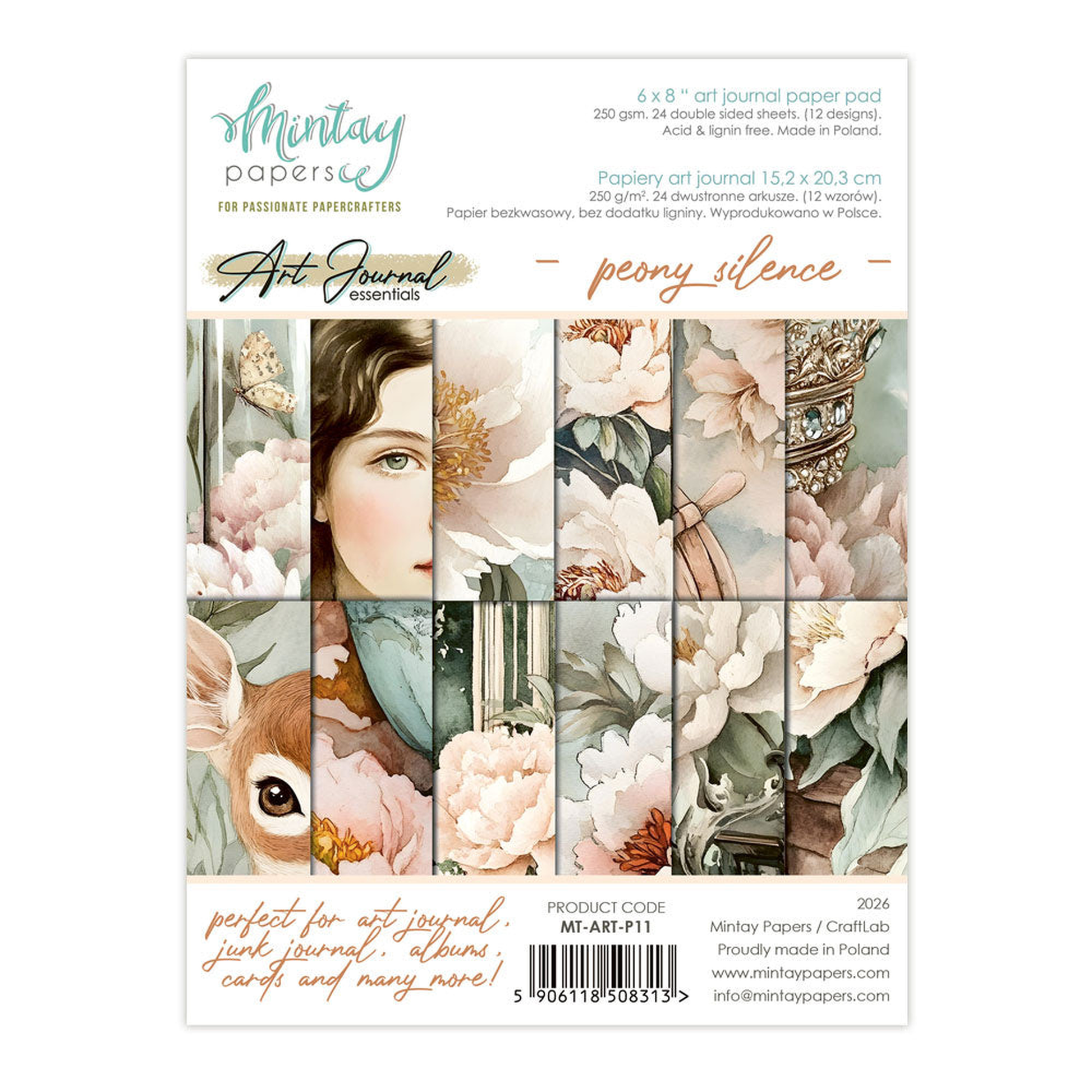 Art Journal Peony Silence