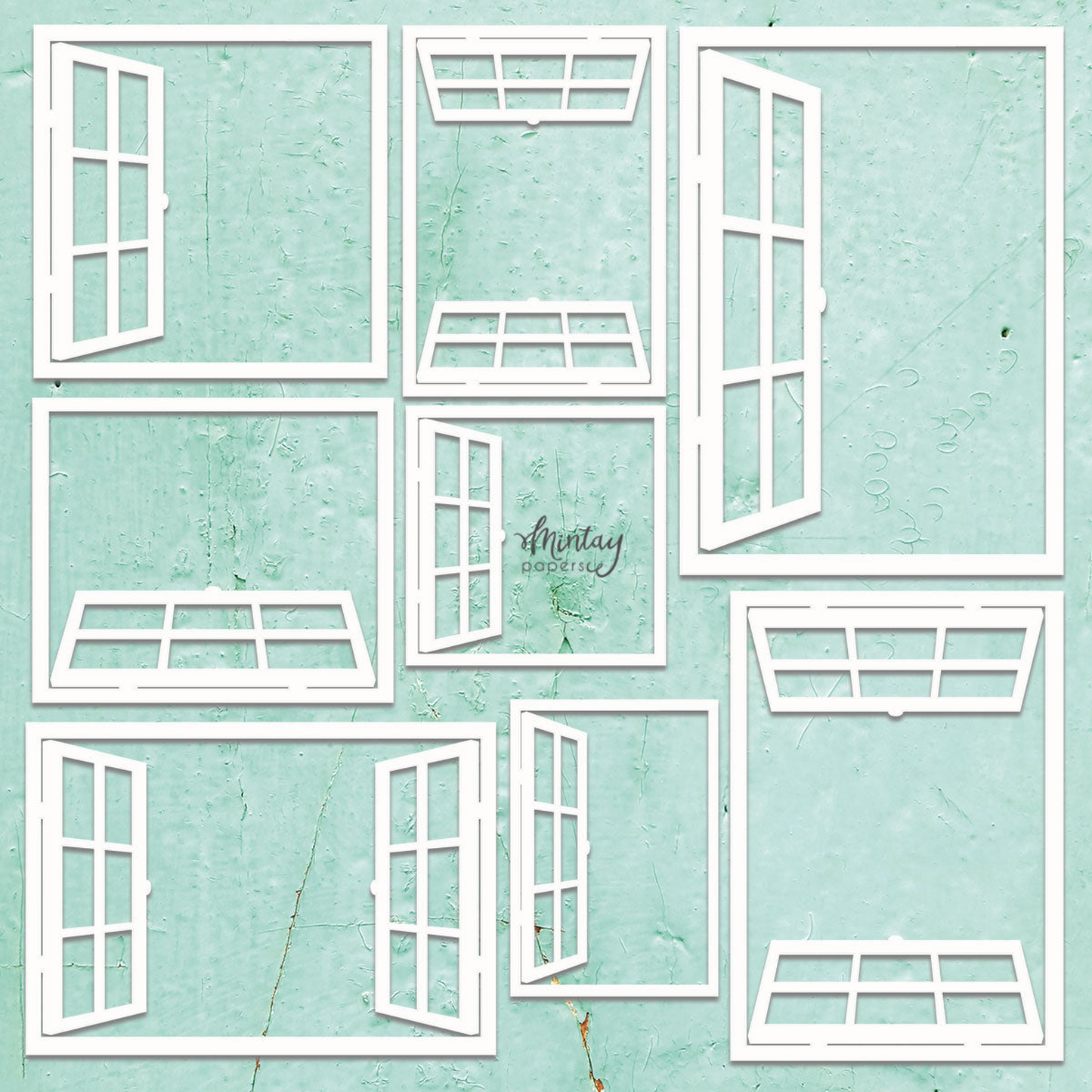 Chippies Decor Element Sheet Window Photo Frames