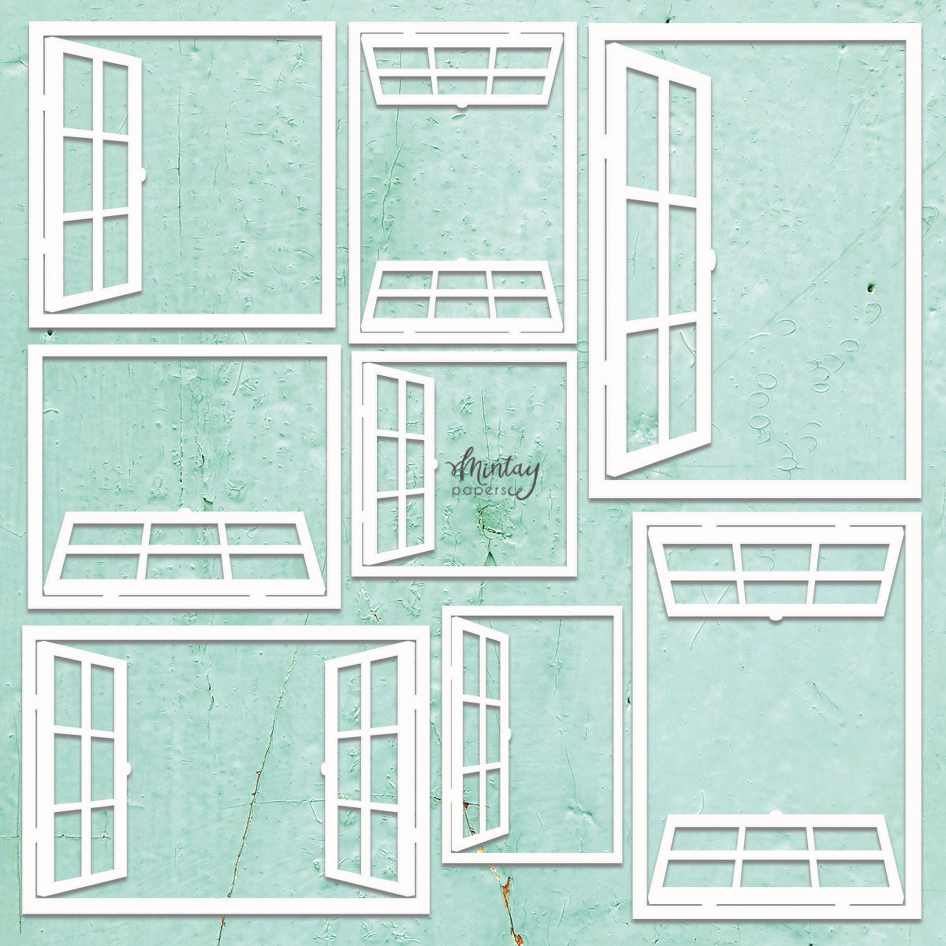 Chippies Decor Element Sheet Window Photo Frames
