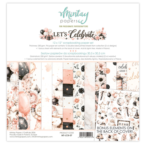Let's Celebrate Scrapbooking Paper Set